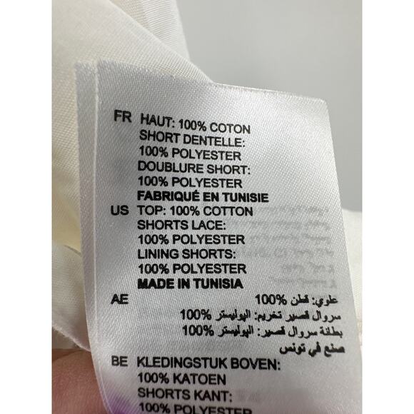 Sandro Paris Black Lace Bottom Shorts Romper Size 2/ US 6 Medium - Picture 8 of 10